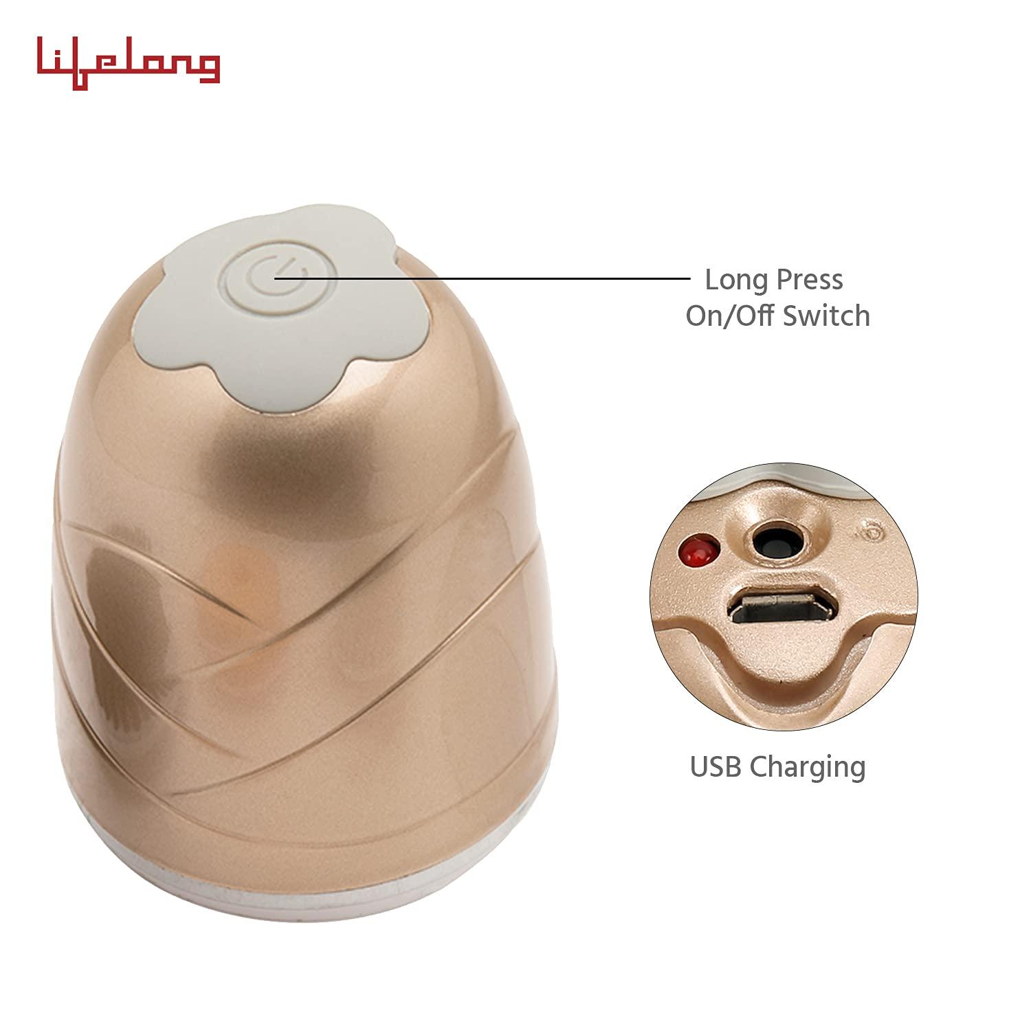 Lifelong Lifelong LLM720 Rechargeable Face Cleaning Massager with 3 in-1 Detachable Heads, 2 360 Speed Rotations, Golden & Lifelong LLM126 Electric Portable Face Cleanser and Massager Brush with 4 Brush Heads
