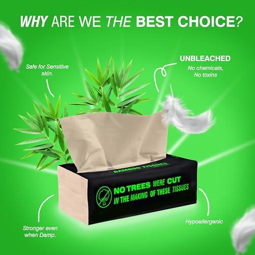 Beco Beco Bamboo Super Soft Facial Tissue 200 Pulls (Pack of 3), 600 Pulls 2 ply 100% Natural and Ecofriendly