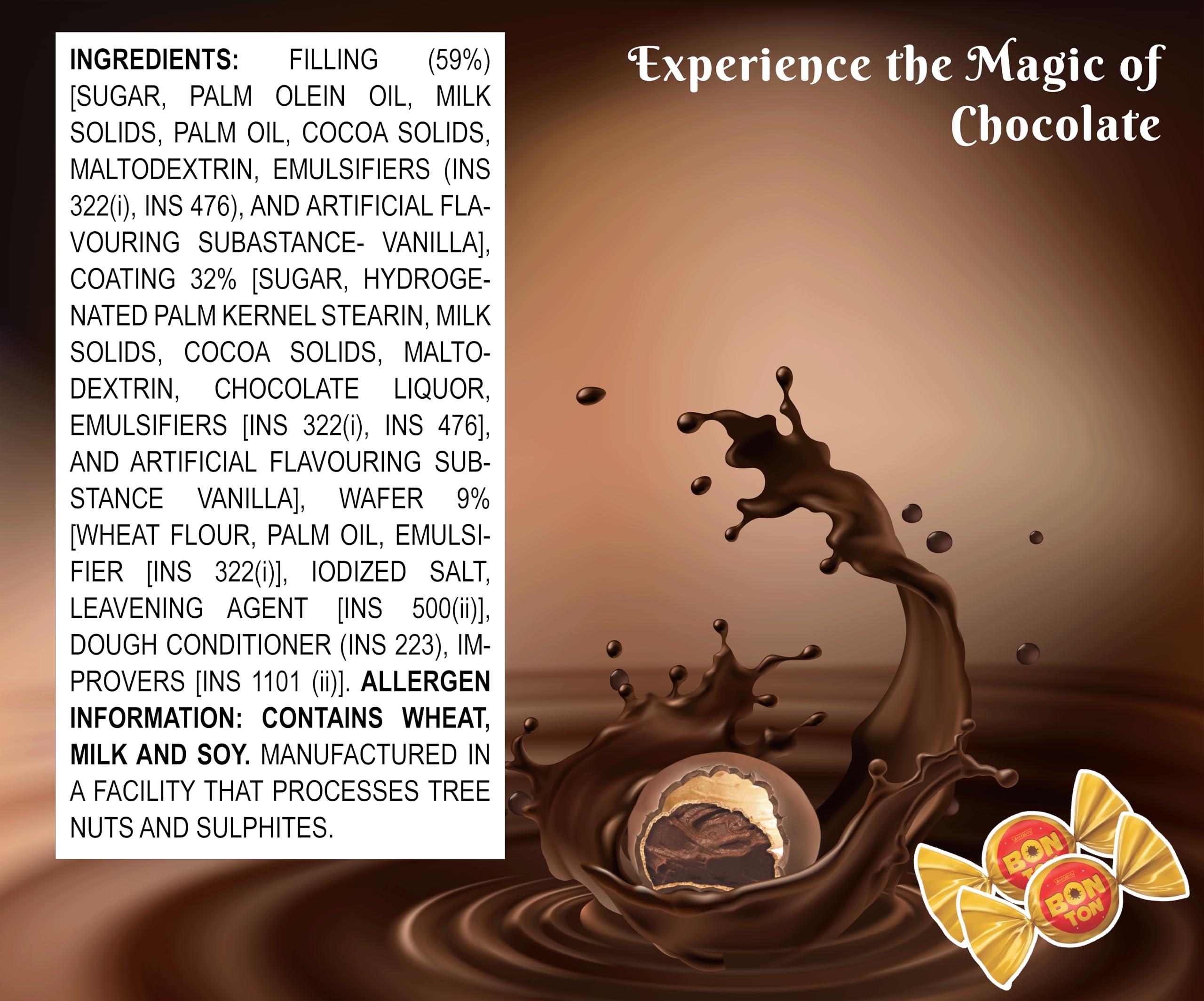 BakeMate BakeMate Bon Ton Pack Contain Wafer Coated Layered Chocolate Wafer Balls | Chocolate Wafers | Wafer Balls | Chocolate wafer Combo Pack | 252g