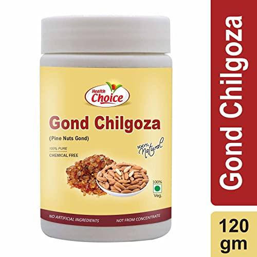 HEALTHCHOICE Health Choice Gond Chilgoza | A Natural Raw Herbs, With The Goodness Of Chilgoze | Chilgoja | Made With Dry Fruit (Pine Nuts) Botanical Gum, 120g- Pack of 4 (Pine Nut Gum)
