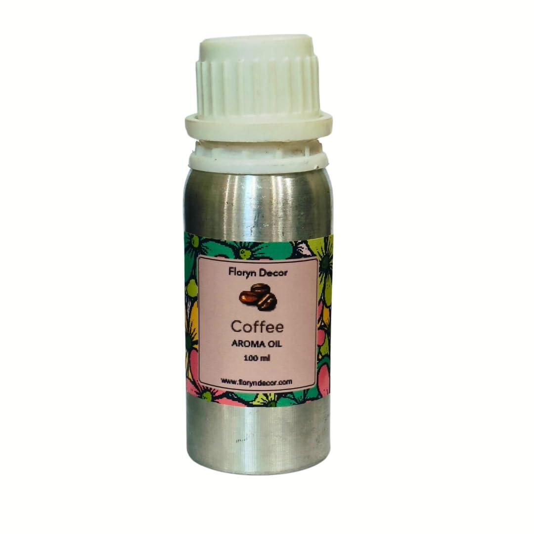 Floryn Decor Aroma Oil For Home Fragrance, Diffuser oil for home fragrance, Reed diffuser oil refill (Coffee, 100 ml)