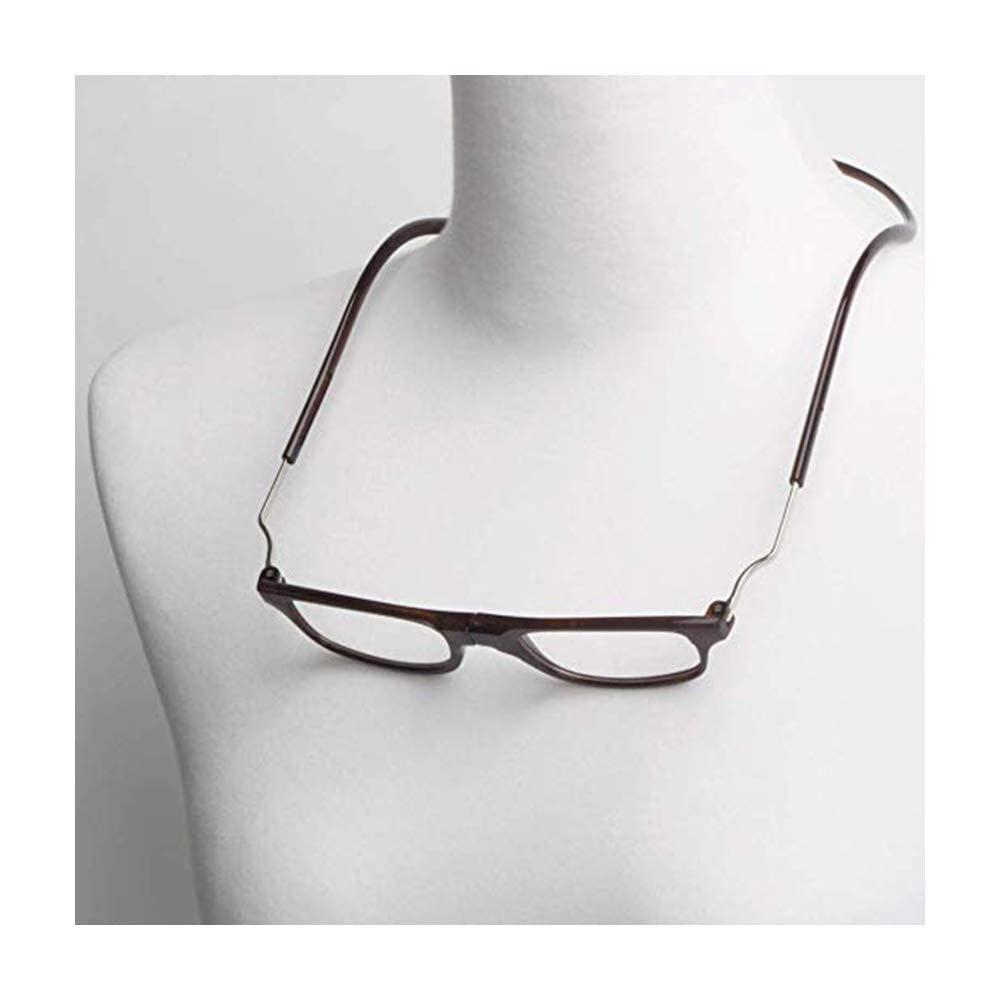 Generic VOK | MAGNETIC ADJUSTABLE FRONT CONNECT FULL RIM READING GLASSES | ALL POWER AVAILABLE (+1.00 TO +4.00) (+1.75, Brown)