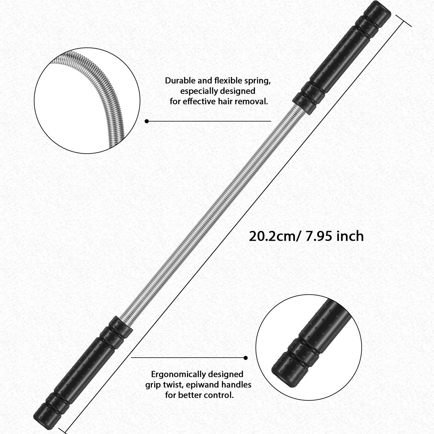 Mudder Mudder 12 Pieces Facial Hair Removal Spring Eyebrow Face Epilator Threading Tool For Women Chin Cheek Mustache Upper Lip (Rose Red, Black)