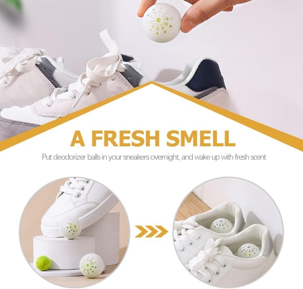 ANNIE ANNIE Sneaker Deodorizer Balls Air Freshener Balls Professional Sneaker Air Freshener Balls Shoes Odor Deodorizer Balls Gym Bags, Closet, Locker and Trash Can Freshener Balls (6 Pcs)