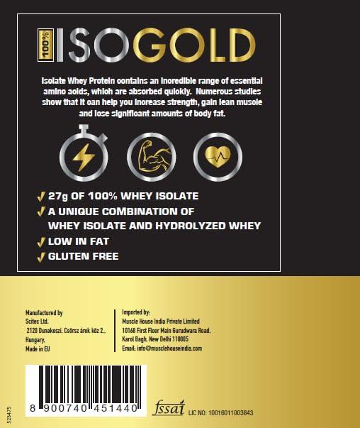 ONE SCIENCE NUTRITION One Science Nutrition (OSN) 100% Iso Gold Whey Protein 2lbs [Grass Fed Whey]- 27g Protein, 5.3g Glutamine, 6.4g BCAA - Cranberry Pie