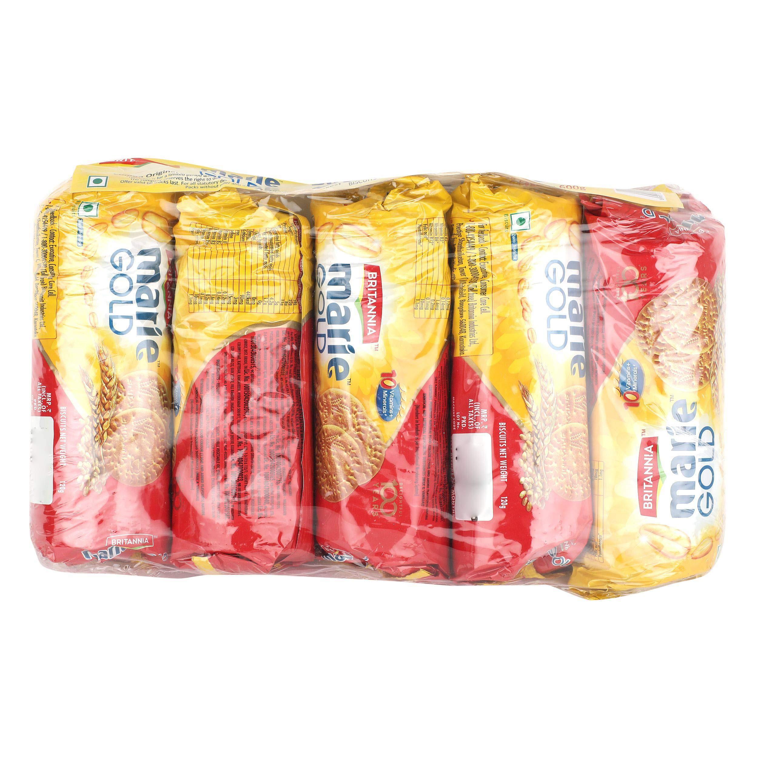 Fresh Produce Britannia Marie Gold Biscuit, 600g (Buy 4 get 1)