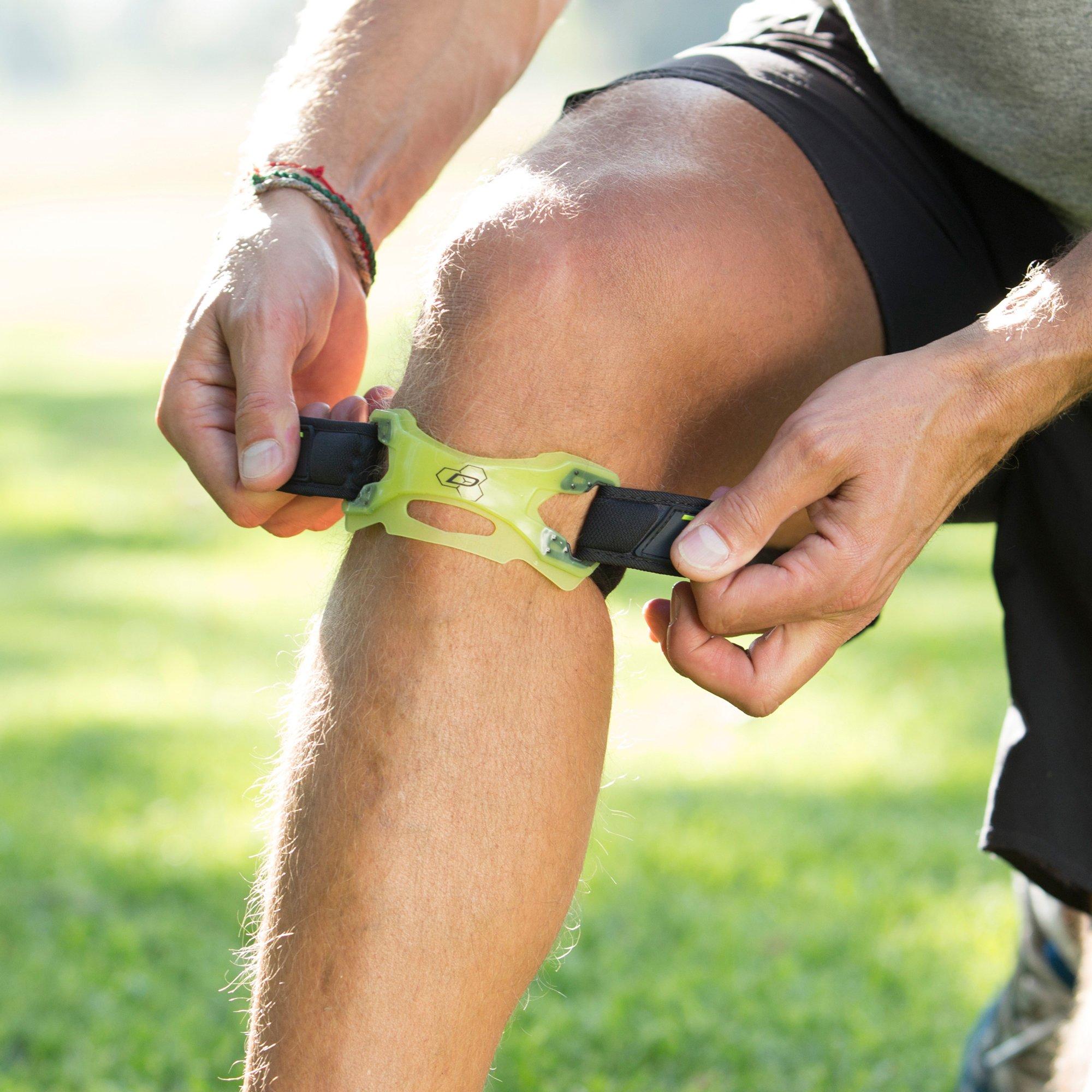 DonJoy Performance Small/Medium , slime green : DonJoy Performance Webtech Patella Knee Strap ? Patellar Tendonitis Band, Jumper?s Knee Strap, Adjustable Support for Running, Basketball, Volleyball, Squats, Weightlifting