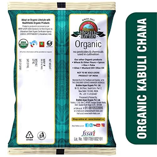 Health Fields Health Field Organic Kabuli Chana / Chickpeas 2 Kg ( 2 Pack of 1 Kg Each )