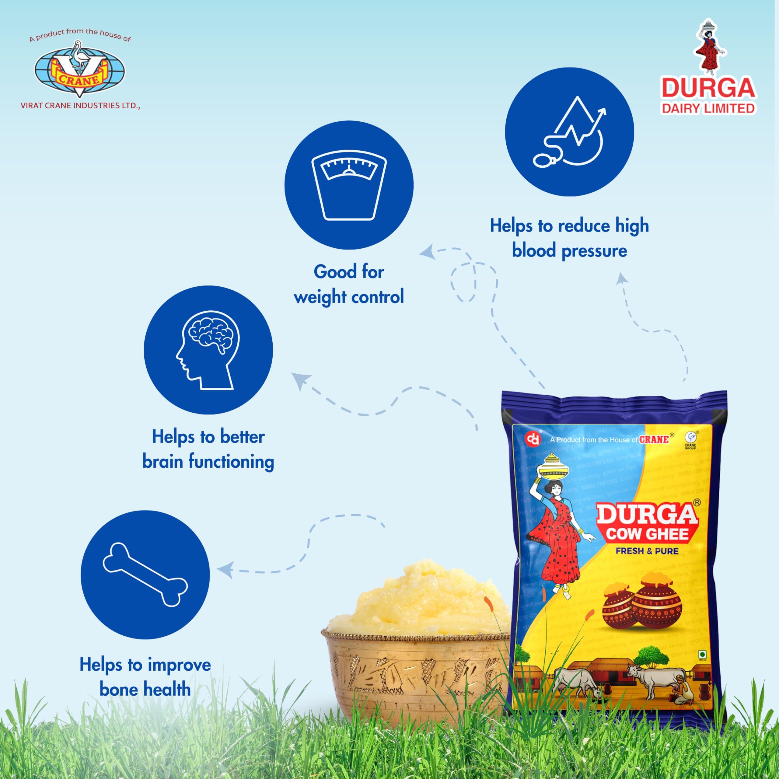 Durga Ghee Durga Cow ghee | 1000 ML Pouch