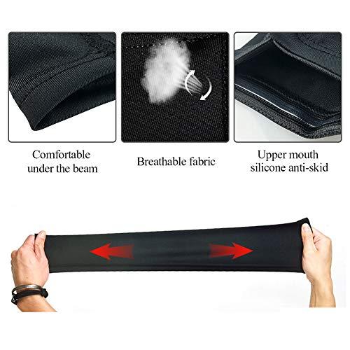 OWIKAR 1 Pair / 2 Pcs Honeycomb Elbow Pads Crashproof Arm Sleeves Basketball Football Volleyball Protector Padded Support Elbow Brace Shin Guards Protective Gear for Girls Boys Kids Men (White, X-Large)