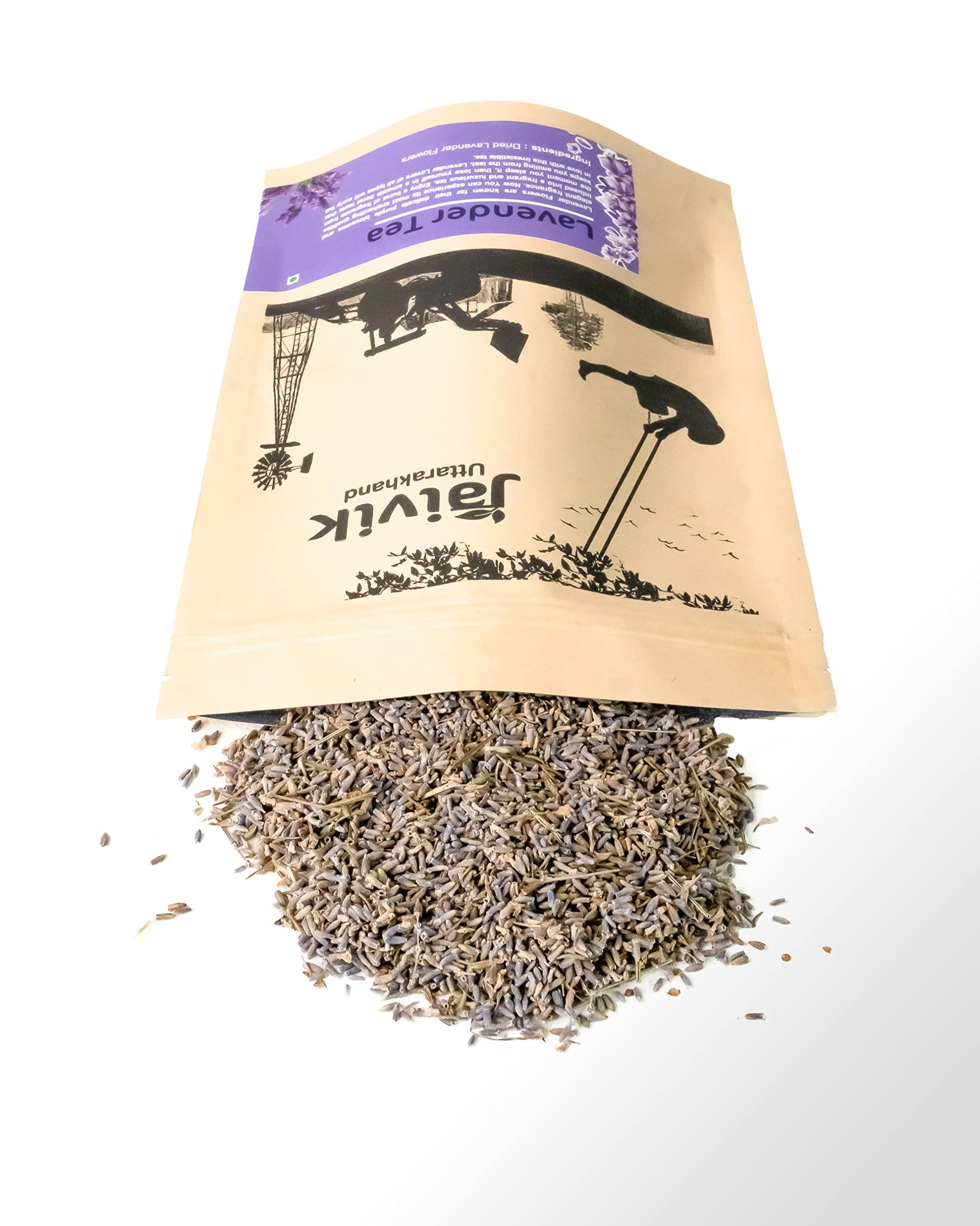 JAIVIK UTTARAKHAND Jaivik Uttarakhand Farm - Lavender Flowers Buds (50 g), Sun Dried Flowers, Lavandula angustifolia