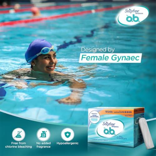 Stayfree Stayfree Tampons by OB| Normal flow|20 piece| Dynamic Fit Technology| Rashfree| No skin irritation| Upto 100% leakage protection| Silk touch technology| Stain free