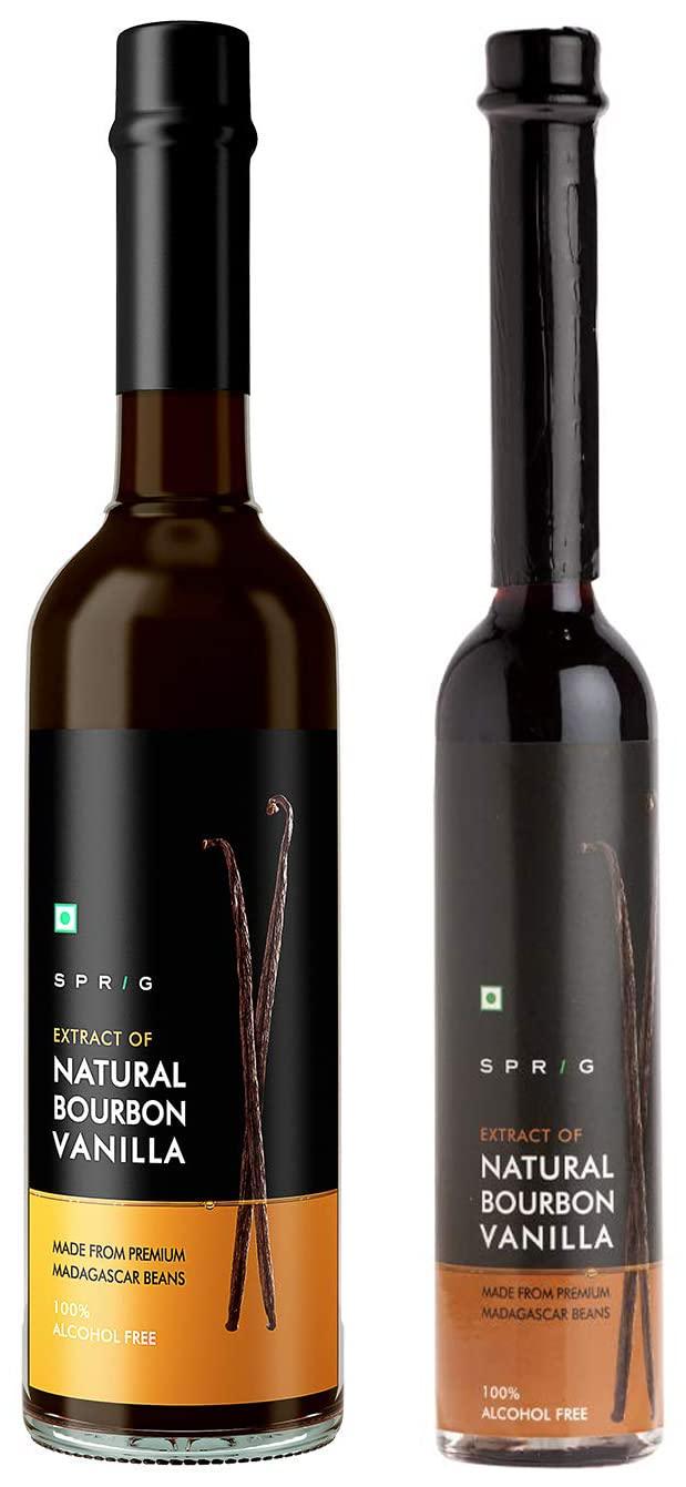 S P R I G Sprig All Natural Bourbon Vanilla Extract Bottle, 50 ml & Extract of Natural Bourbon Vanilla, 100 ml