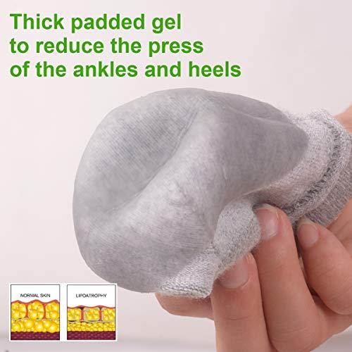 Exptolii Exptolii Vented Moisturizing Gel Heel Sock, 1 Pair Toeless Spa Sock For Foot Care Treatment, Cracked Heels, Dry Feet, Foot Calluses (Gray)