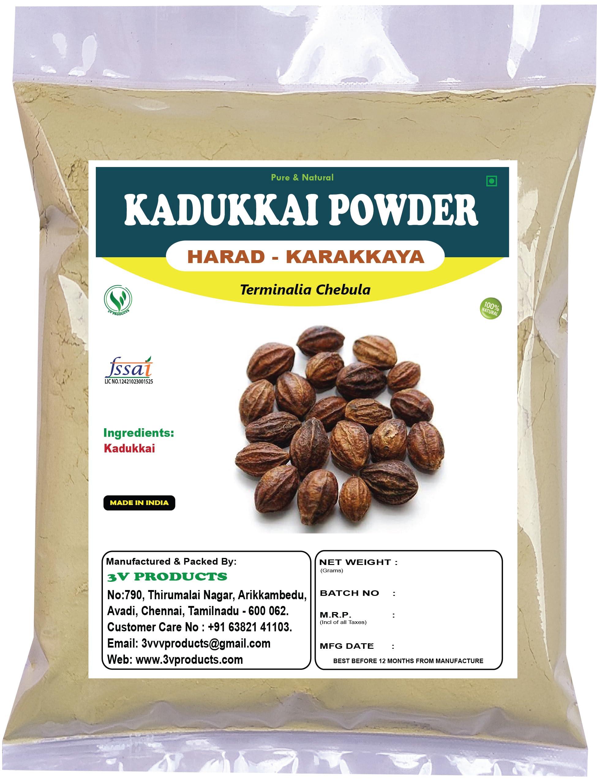 3V PRODUCTS 3V PRODUCTS: Kadukkai Powder 50g | Haritaki | Karakkaya | Harad | Terminalia Chebula Powder