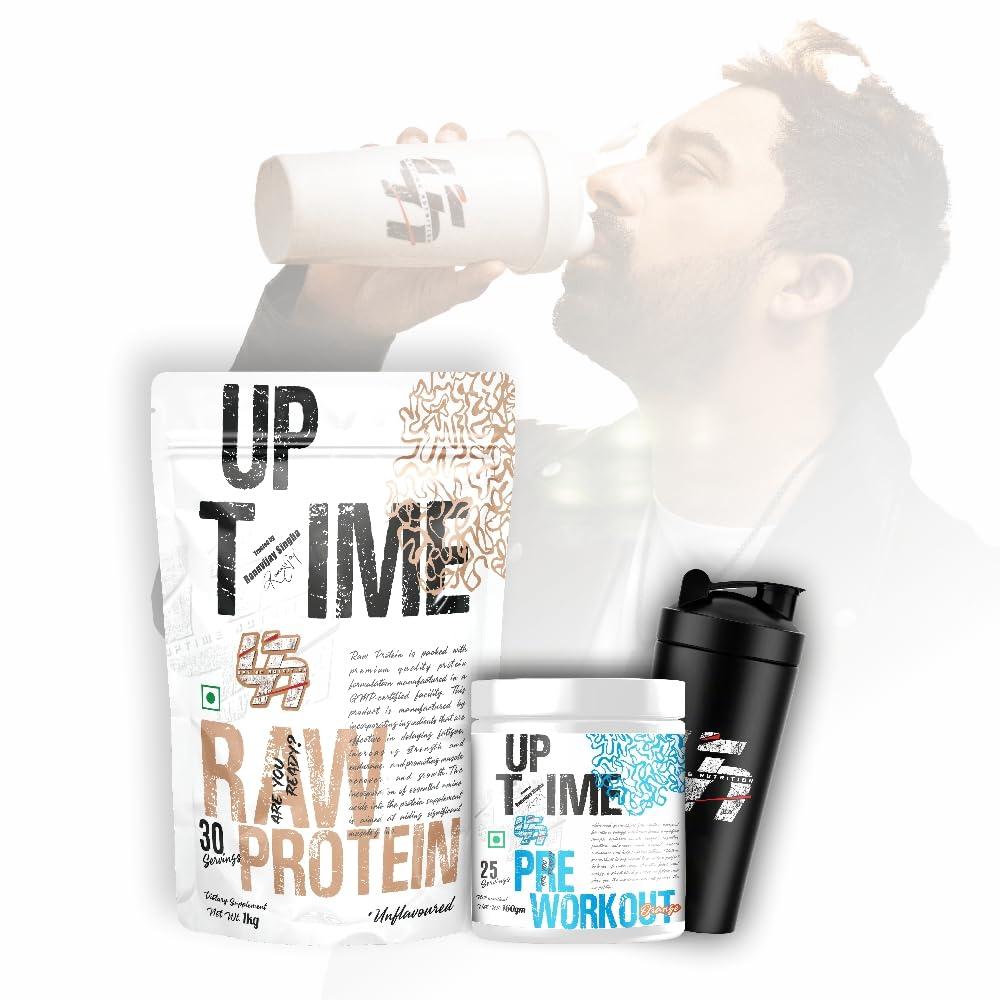 UPTIME NUTRITION UPTIME NUTRITION Premium Raw Protein Powder Intense Training Combo Offer - Best Intense Training Combo