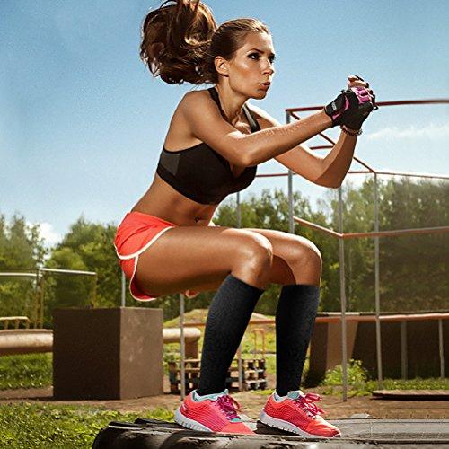 Double Couple 4 Pairs Compression Socks for Men and Women 20-30 mmHg Compression Stockings