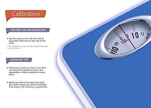 GVC GVC Deluxe Personal Manual Analog Weighing Scale upto 120 kg capacity for human body weight machine (Mechanical Weighing Machine) - Blue