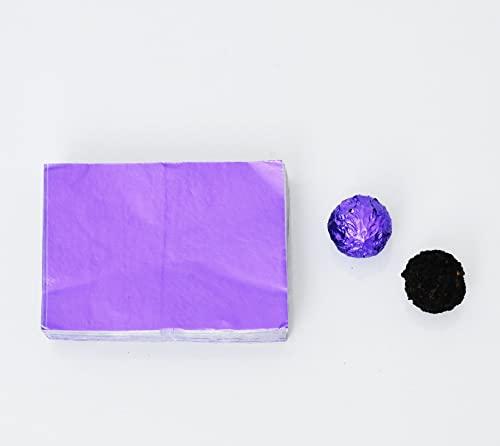 TDS PLUS WRAP TDS PLUS WRAP? Violet Chocolate Wrapper Foil Pack (Size 8cm x 12Cm) of 200 Pieces