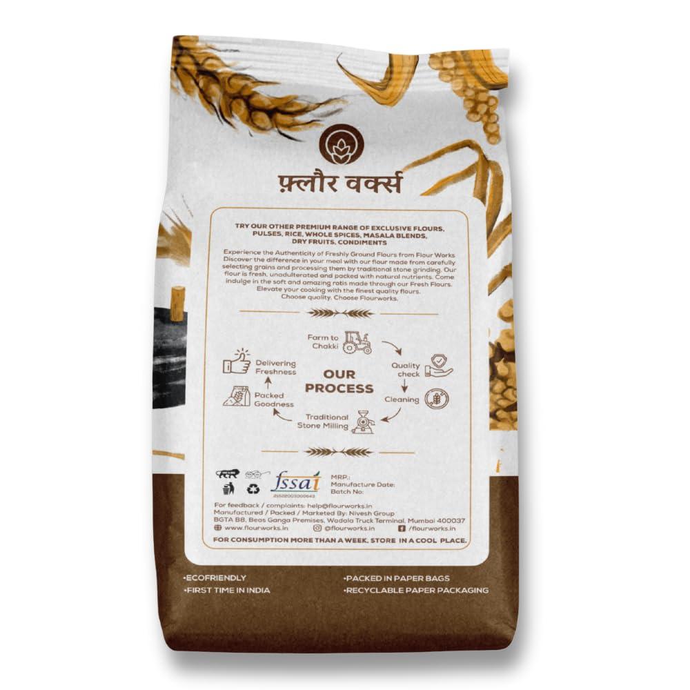 FLOUR WORKS FlourWorks Legion Multigrain Atta, 1 Kg | Premium Qualtiy 7 Grains Aata | Traditional Stone Ground | Soft and Fluffy Rotis | Nutrient-Rich & Heart-Healthy