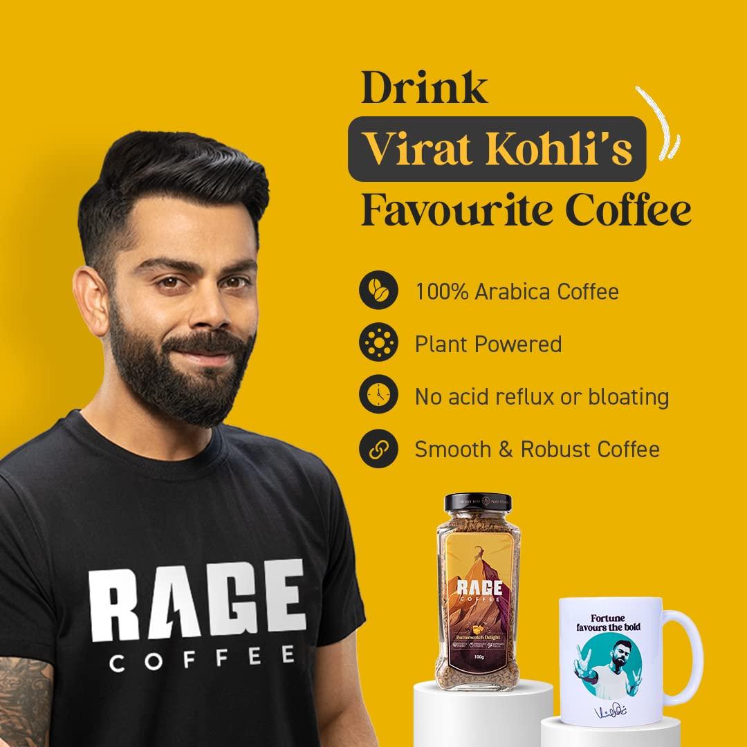 RAGE COFFEE Rage Coffee Butterscotch Delight Flavour (Butterscotch Delight,) (Butterscotch Delight, 100g) & Rage Coffee Dark Chocolate Instant coffee (Dark Chocolate,) (DARK CHOCOLATE, 50g)