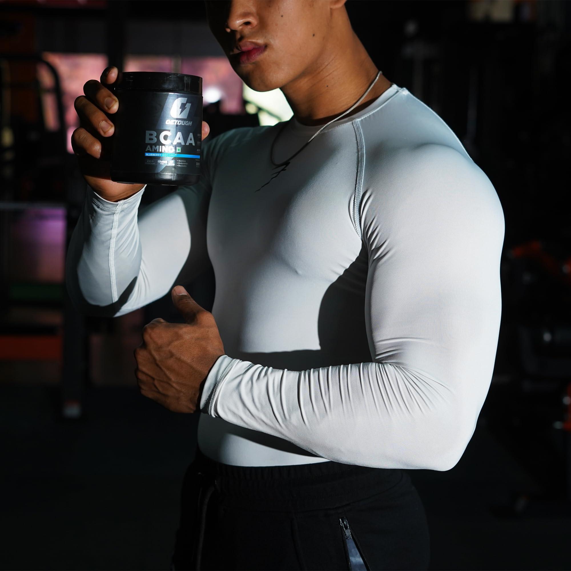 GETOUGH GETOUGH BCAA (Blueberry coconut) WITH L-TAURINE, L-CITRULLINE, L-GLUTAMINE For Muscle Recovery & Endurance - Pre/Post & Intra Workout Supplement 300 gm
