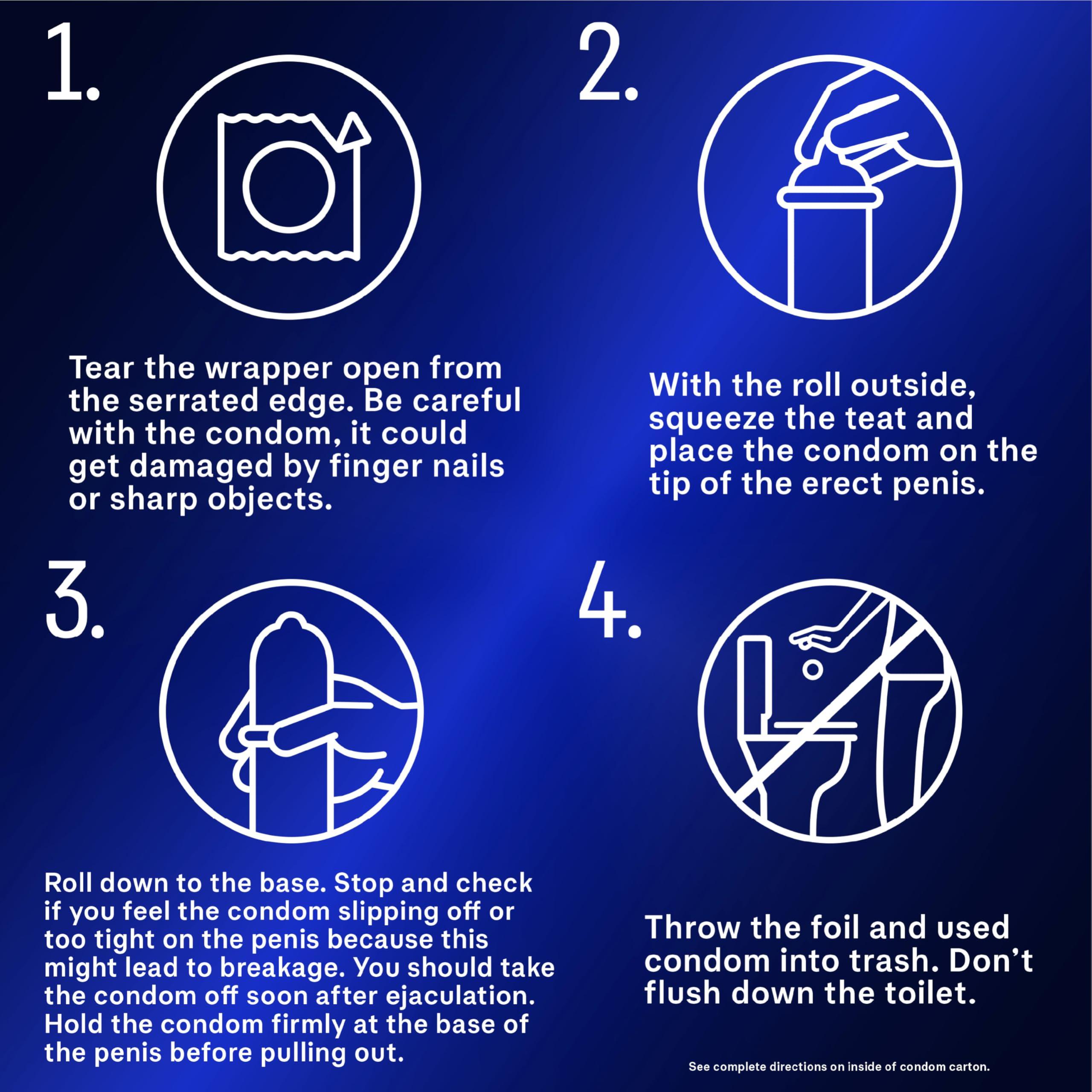 Durex Durex Performax Intense Ribbed Dotted Condoms with Delay Lubricant - 24's