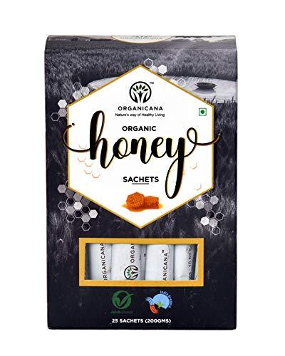 Organicana Organicana Pure Organic / Natural Honey Sachet 400gm (25 Sachets Each Box) (Pack of 2)