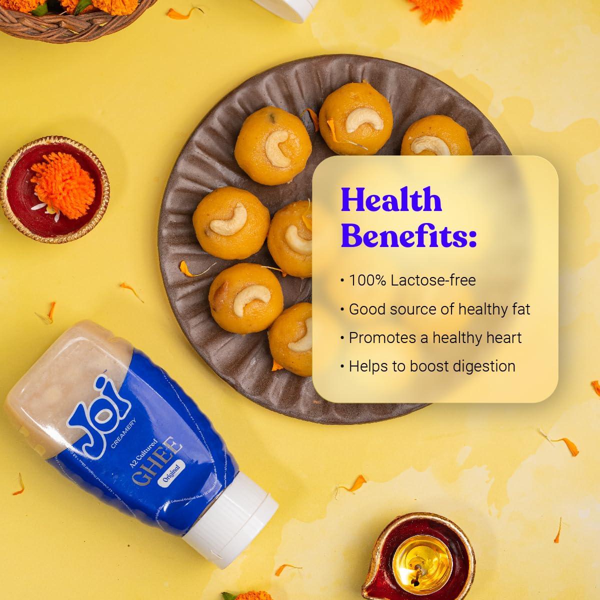 JOI JOI Farm Cultured A2 Cow Desi Ghee 200 Ml X 1 | Pure Ghee | Bilona Method | Certified, Farm-made, Healthy, Curd Churned & Non Adulterated