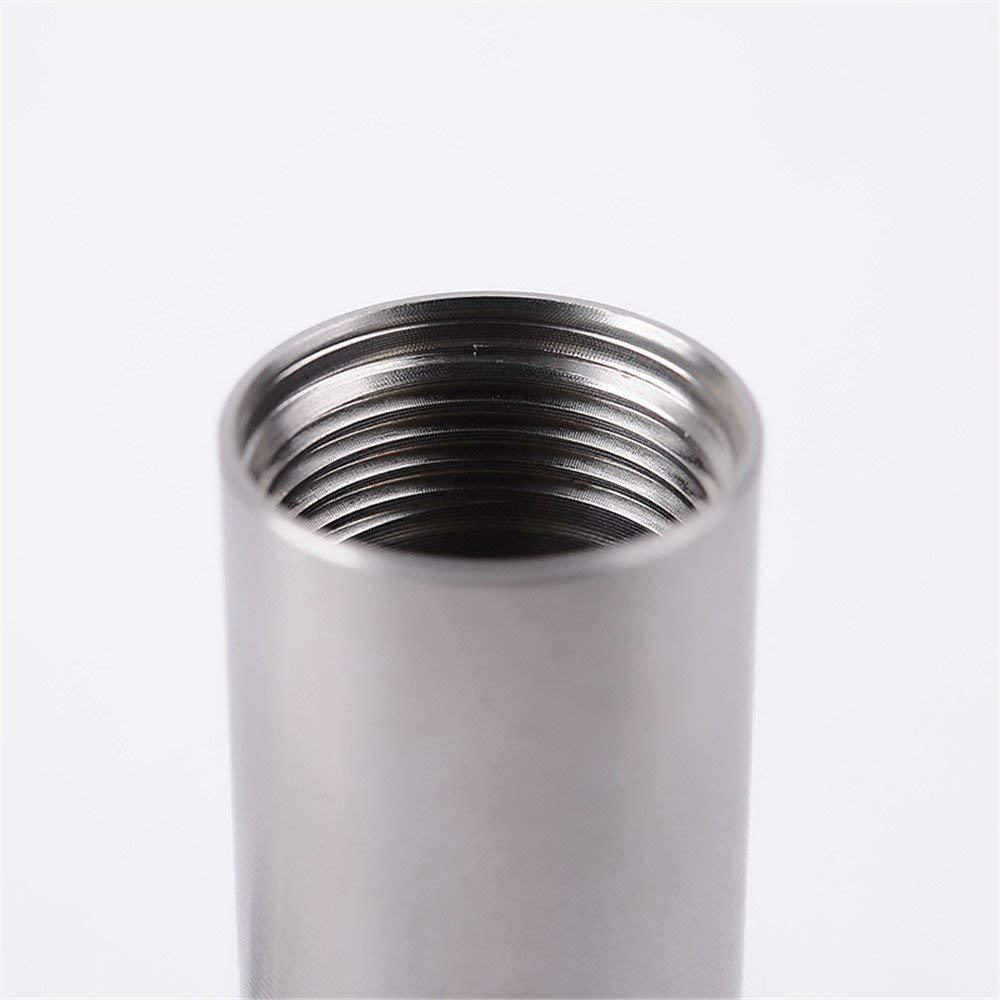 warmUS Medical Grade Stainless Steel Pill Fob with 2 Cleaner Brushes and 2 Sealing Rings Emergency Aspirin Waterproof Keychain Pill Holder(Diameter - 0.59\" x Height 1.96\")