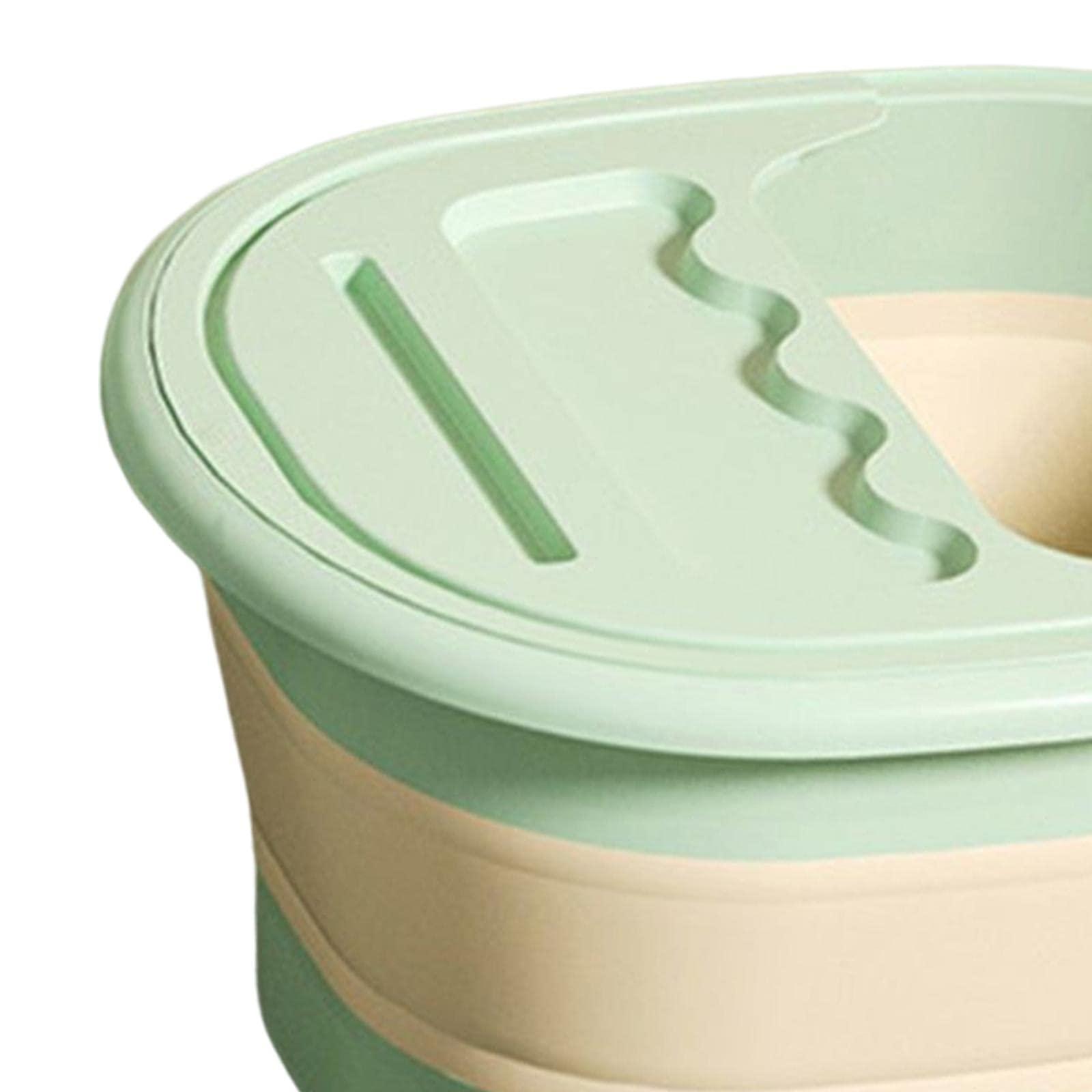 SECRET DESIRE SDR Foot Bath Tub Folding Foot Bath Bucket Foot SPA Bath Massager for Camping Green