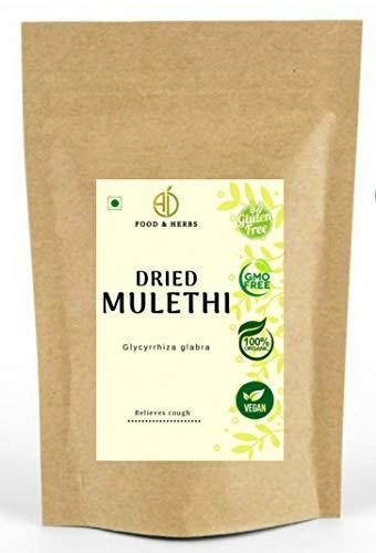 A D FOOD AND HERBS A D Food & Herbs Organic Mulethi | Licorice | Yashtimadhu | Glycyrrhiza Glabra Dried Roots ( 200 GMS )