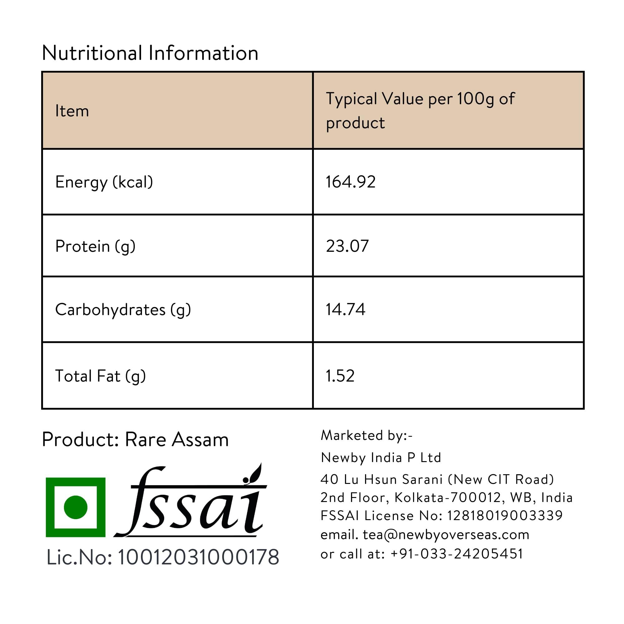 Newby Newby Rare Assam Loose Leaf Black Tea, 100 Grams Caddy Box, Harvested During Second Flush Having Malty Taste and Sweet Aroma of Brown Sugar Best Buy for Tea Lovers