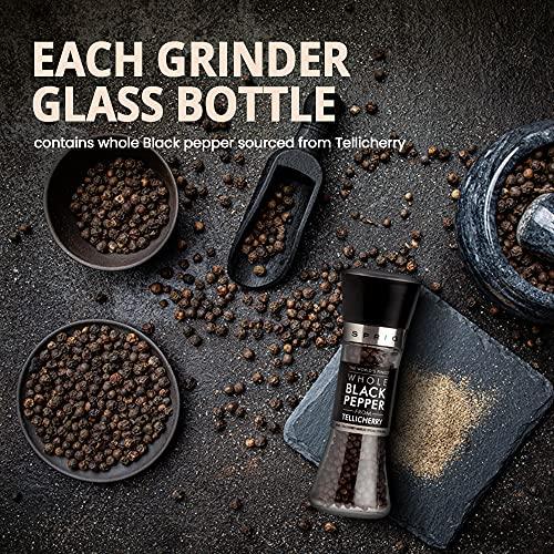 S P R I G Sprig World’s Finest Black Pepper | Tellicherry Black Peppercorns | Black Pepper for Cooking,Seasoning & Finishing|No artificial flavors or colours |100% Natural |High Grade Pepper Grinder Mill,100g