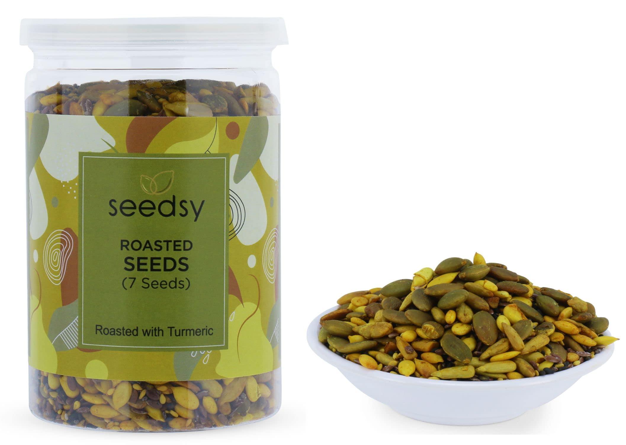 SEEDSY SEEDSY 7 In 1 Roasted Seed Mix Mukhwas, Roasted Pumpkin, Sunflower, Watermelon, Flax, Sesame, Chia Seed, Belpulp, 250Gms