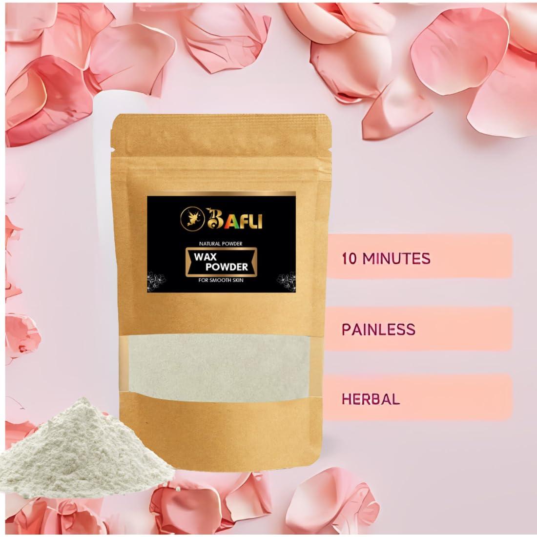 BAFLI BAFLI Wax Powder for Effortless Hair Removal Perfect for Body and Bikini Areas | No chemicals-No Irritation, No Skin rashes for Women and Girls (150 Gram)