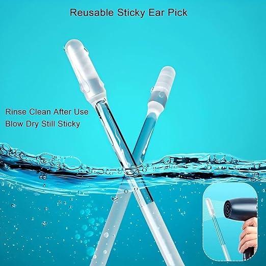 Whixant Whixant Earwax Removal Stick, Wax Remover for Ears Adhesive Ear Cleaner Tool, Catcher Kit Reusable Soft Silicone Cleaning Efficient Quick Way Remove (Pack of 24pcs)