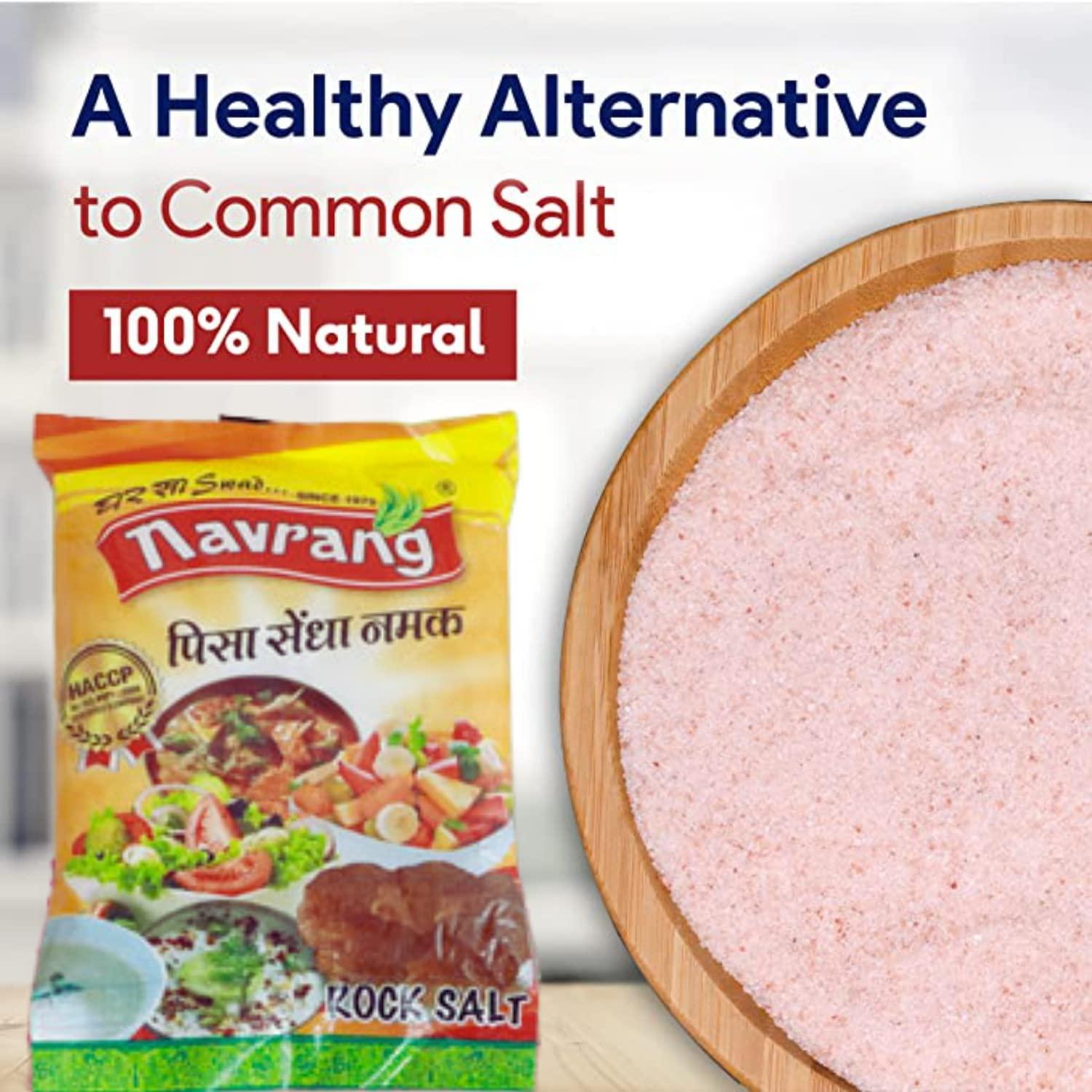 navrang Navrang Natural Rock Salt 500gm Sendha Namal Goodness of Minerals, Burst of Flavours |sendha Namak with Natural Trace Minerals Use for Raita, Chaats and Salads