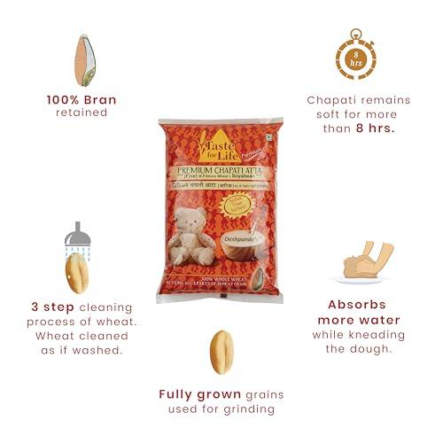 Taste for life Taste for life M.P Sihore Wheat + Soyabean Atta 1kg