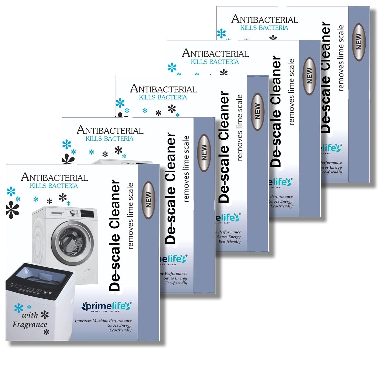 Primelife Primelife Washing Machine Scale - Cleaner Descale Powder for Machine Tub Cleaner One Packet 100 gm (WM Powder - Pack Of 5)