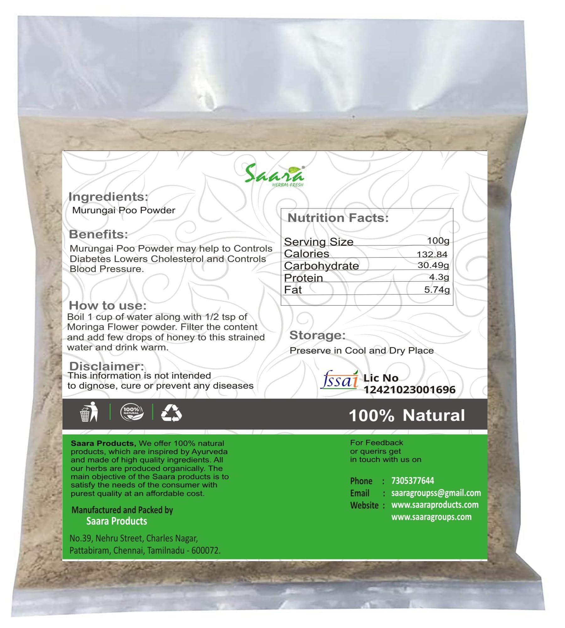 SAARA SAARA Murungai Poo Powder, Drumstick Flower Powder, Helps to increase Appettite, 50g