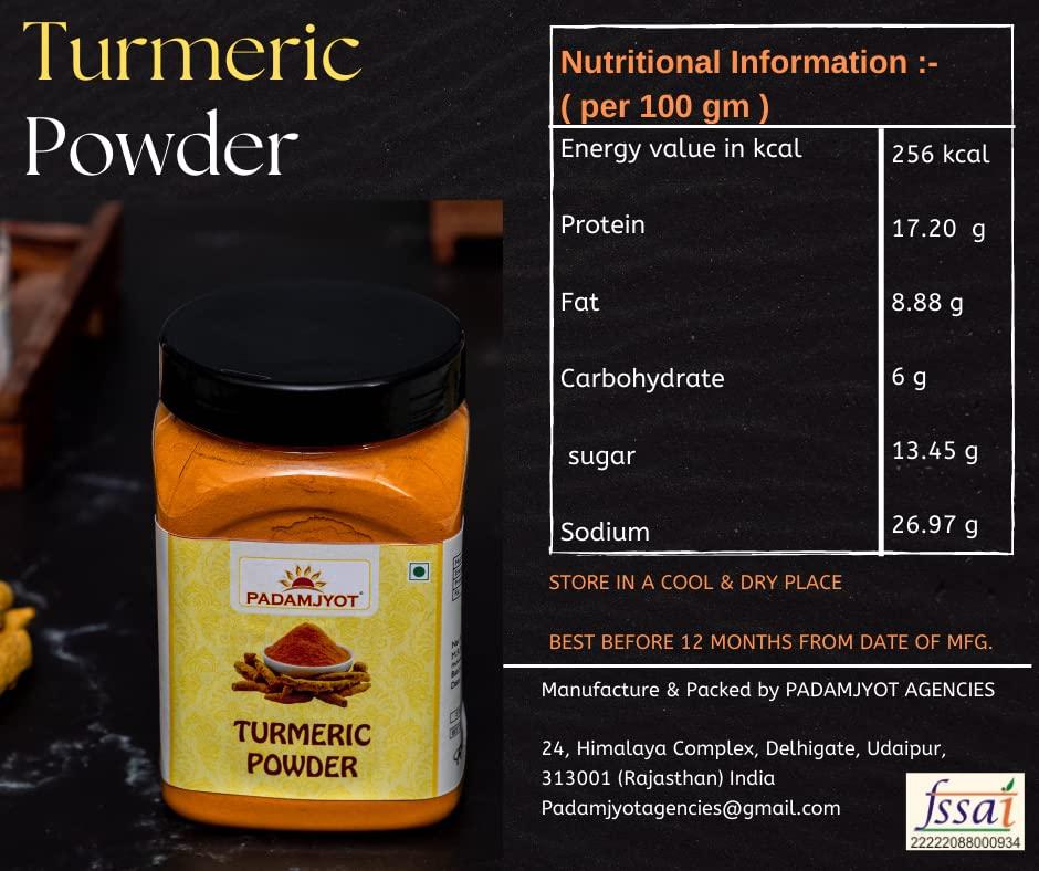 PADAMJYOT PADAMJYOT Turmeric Powder | Haldi Powder | Kurkum Powder | Curcuma Powder | Manjal Powder | Arishina Powder | Haladi Powder | Pasupu Podi | High Curcumin Turmeric Powder | Stonegrinded Haldi Powder | Pure Haldi