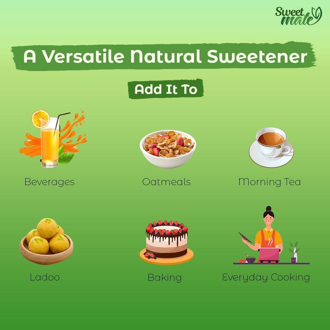 Sweetmate Sweetmate Stevia Sachets (100 Sachet x Pack 4) - 400 Servings | 100% Sugar Free, Natural, Diabetic Friendly | Plant-Based Natural Sweetener Powder, Zero Calories | Vegan & Keto Friendly Stevia Powder