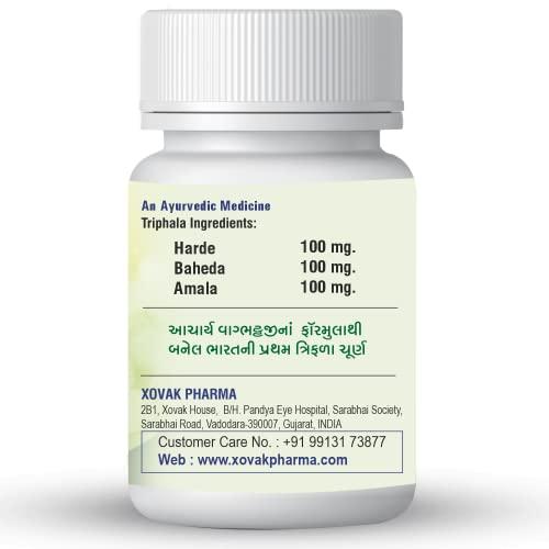 XOVAK PHARMA Xovak Pharma | Ayurveda Triphala Capsules For Good Digestion, Support Constipation, Liver Tonic, Stimulate Appetite, Body Detox, Improve Metabolism, Colon Cleanser (60 Capsules) (Pack of 2)