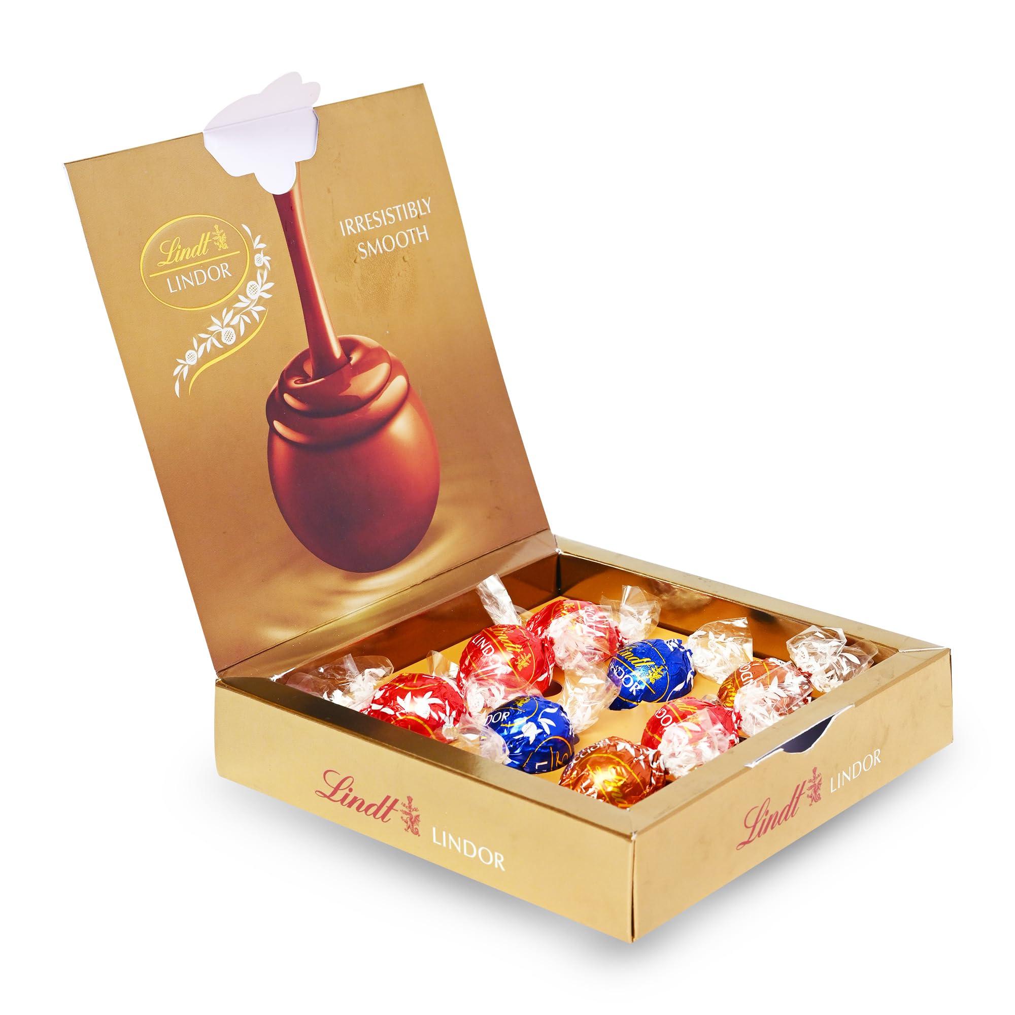 Lindt Lindt Lindor Assorted Cornet Chocolate Festive Gift Pack -100gm (8 Cornet Balls)