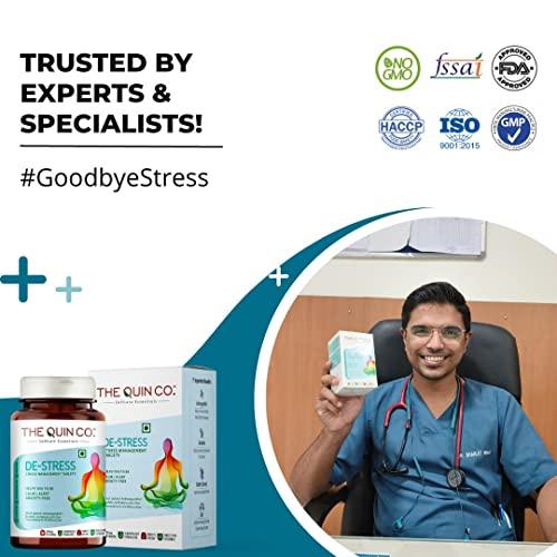 The Quin Co. The Quin Co. \"De-Stress\" | Manage Stress, Anxiety & General Wellbeing | 120 Ashwagandha Tablets - 1200Mg/ Serve, Pure Herb Extracts, Scientifically Formulated With Ashwagandha, Brahmi & Gotukola