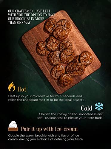 PATCHINO ; Premium Handcrafted Brookies PATCHINO ; Premium Handcrafted Brookies Exotic Chocolate Brookie | with Orange Flavor | Chocolate Brownie & Cookies Blend Delicious, Healthy Snack (16 Pieces Gift Pack)