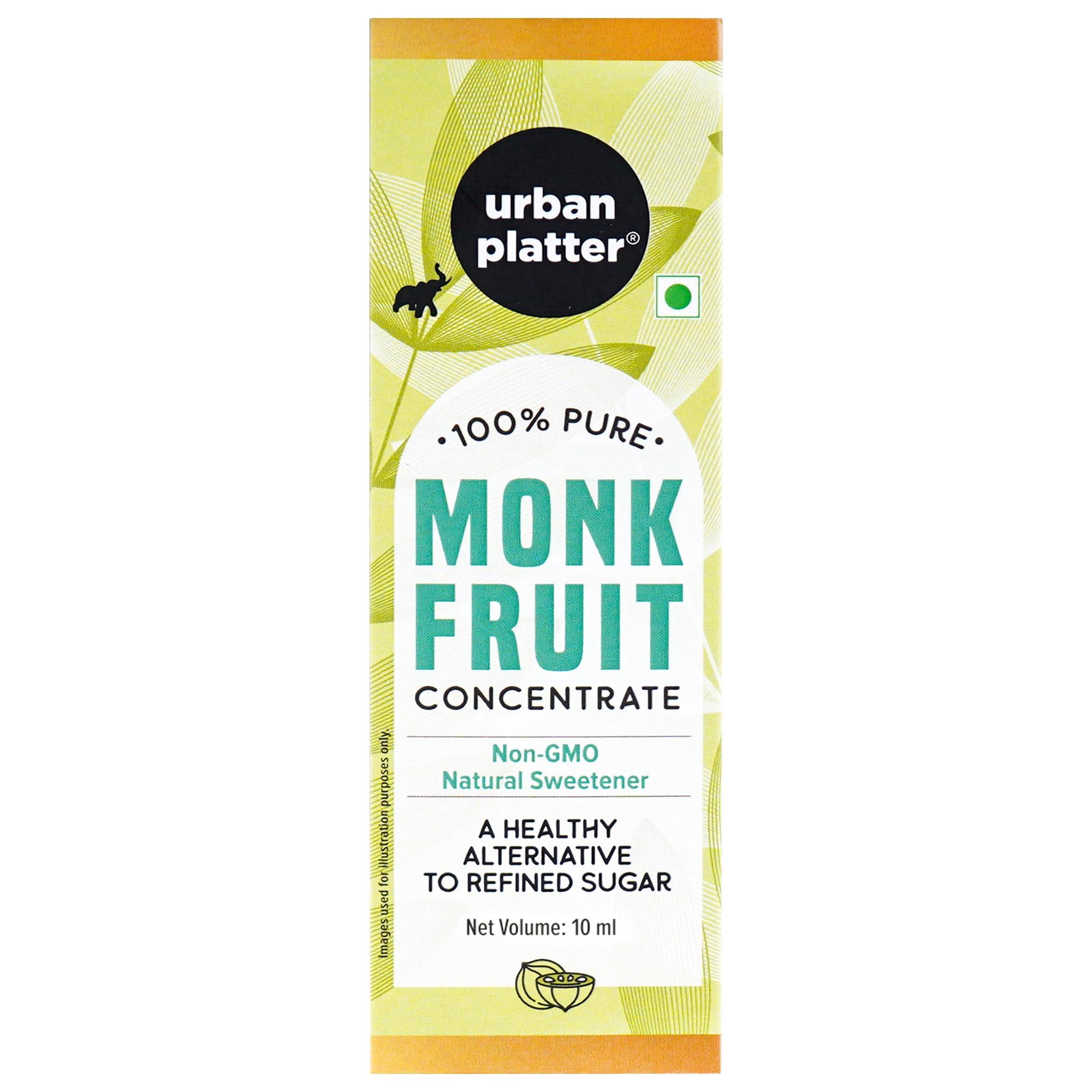 urban platter Urban Platter Monk Fruit Juice Concentrate, 10ml (100% Pure | Non-GMO | Natural Sweetener | Low GI | Smoothies, shakes, tea, breakfast cereals)