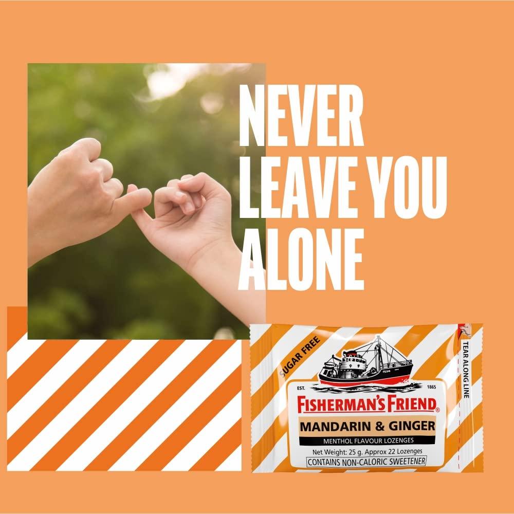 Fisherman's Friend Fisherman\'s Friend Mouth Freshener - Mandarin & Ginger- Refreshing and Soothing Lozenges 25g (Pack of 3)
