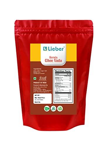 Lieber Lieber Kerala Traditional Kozhikod Special Ghee Vada sweet | Delicious Homemade Burfi Neywada sweet - Ready to eat - No preservatives No flavours | Hygienically Packed (1 kg)